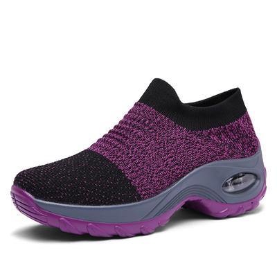 Herbst Neue Socke Schuhe Air Kissen Unten Outdoor Casual Schuhe Dicken Boden Mom Schuhe Atmungsaktive frauen Schuhe