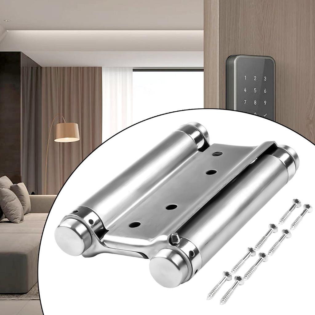 Silver Stainless Steel Two Way Door Hinge Rust Proof and Smooth Movement