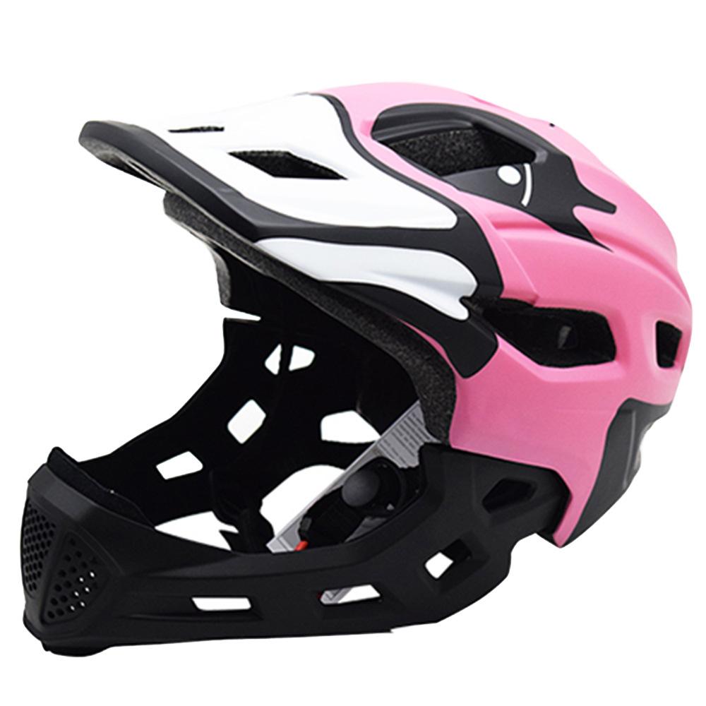 Kinderhelm abnehmbarer Kinn-Balance-Roller Vollhelm Rollschuh-Gesichtsschutz Schutzhelm einteilige Formung Kinder Baby Kopfschutz