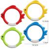 4Pcs Underwater Swim Training Gear With Fish-Shaped Retrieval Rings Diving Rings Set Floatable Pvc Pool Toys For Adults/Kids