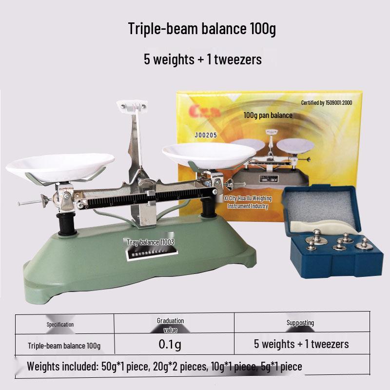 

Весы коромысловые с гирями 100 г, 200 г, 500 г - Механическая подставка для физических экспериментов Pan Balance with 200g Weights