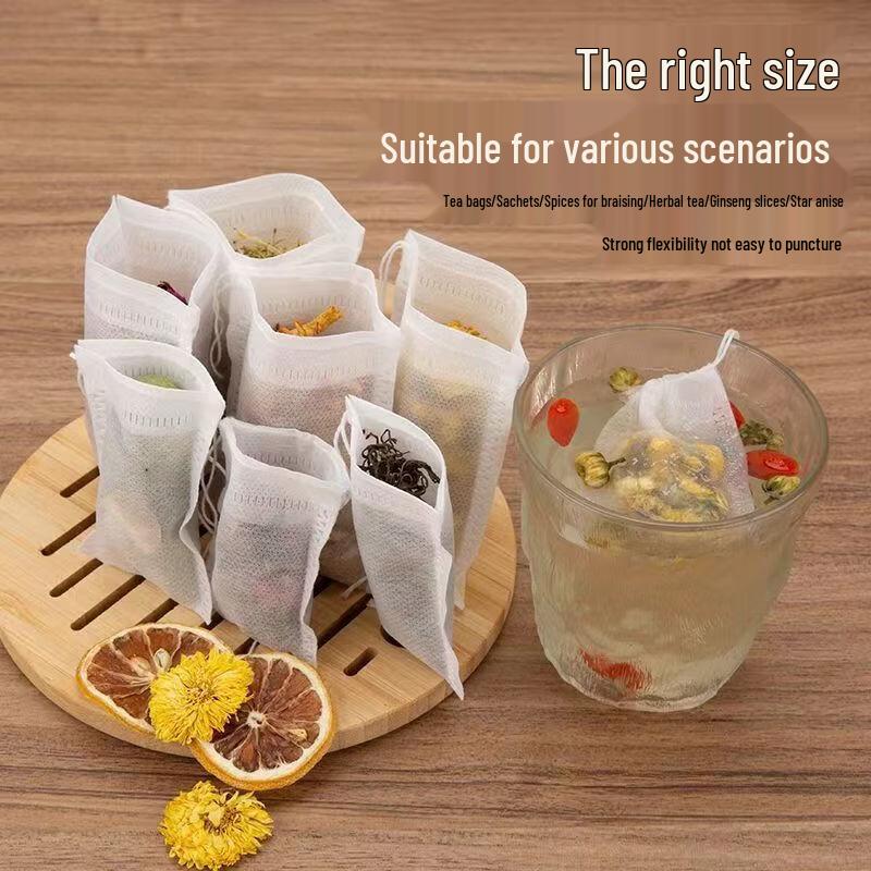 

Lantuan Disposable Non-woven Drawstring Tea Filter Bags, 1000 Pcs