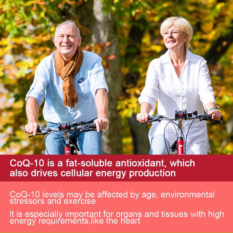 Bcuelov Coenzym Q10 Kapseln 200mg mit schwarzem Pfefferextrakt zur Linderung von Müdigkeit 120 Kapseln