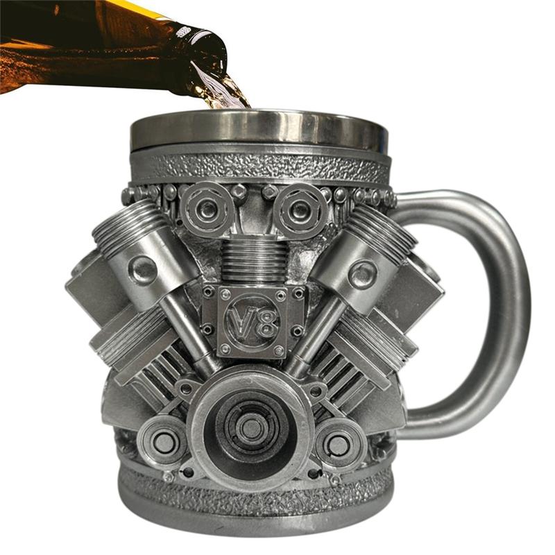 Stainless Steel Coffee Mug Engine Stainless Steel Mug Car Engine Coffee Mug V8-B61B