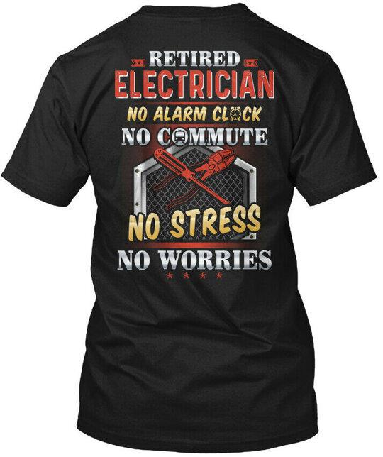 Retired Electrician TShirt Size S To 5xl