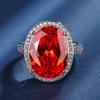 Jewelry Copper Bottom Gold-Plated Simulation Color Treasure Set Female Dan-Shaped Birthday Gift Main Stone 13 * 18-12 * 16