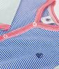 Footless Romper A0BB9 Light White 12 months 74cm [Petit Bateau] Blue/Off