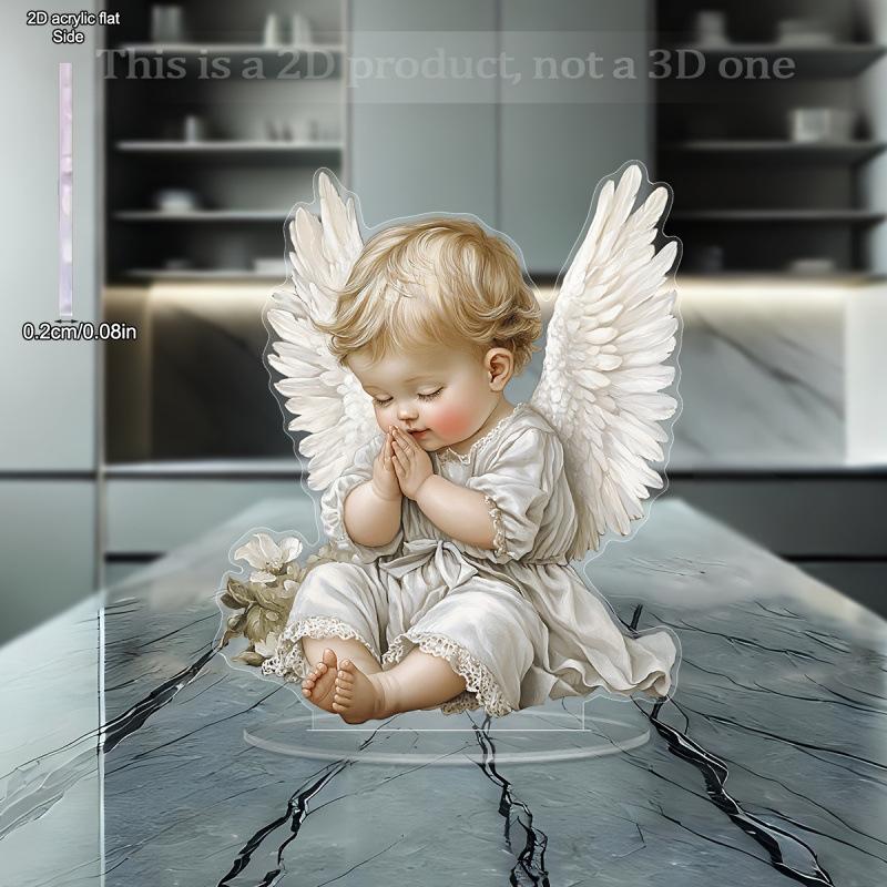 Angel Baby Acrylic Bohemian Home Decoration Holiday - 2D Flat Acrylic Desktop Ornament, Wall Decor Art, Four Seasons Decoration