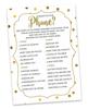Inkdotpot 50A  Gold ConfettiA  BingoA  GameA  CardsA  For Bridal Wedding Shower Bachelorette Party Bulk Blank Square Fill In Gift
