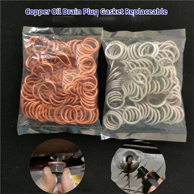 Durable-Oil Drain Plug Gasket Accessories For Oil Pan Drain Gasket Drainage Bolt Pad Car