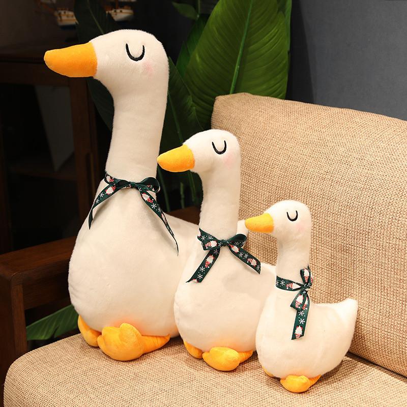 Adorable Plush White Goose Toy Cartoon Stuffed Animal Bedtime Kids Gift Birthday