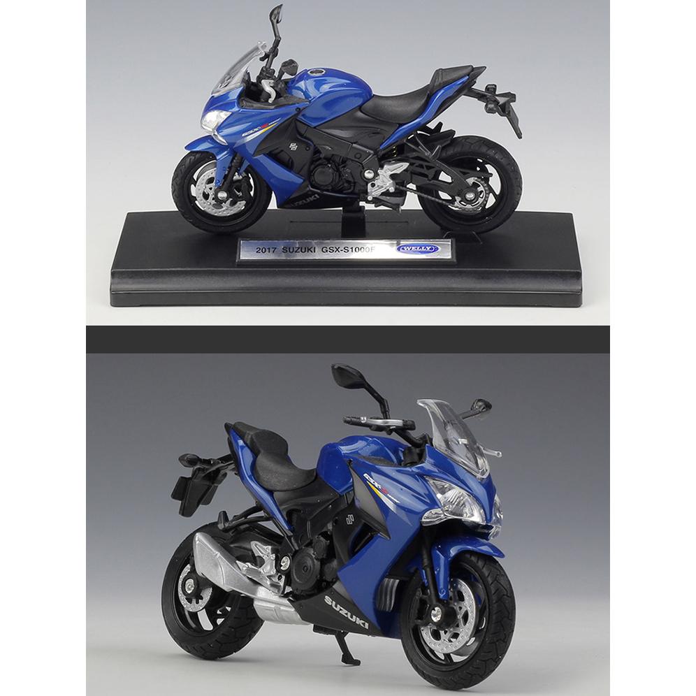 Model motocyklu ze slitiny 1/18 Welly Suzuki GSX S1000F z lehké slitiny Odlitky z kovu Auta na hraní Model motocyklu Vysoká simulační kolekce Dětské dárky