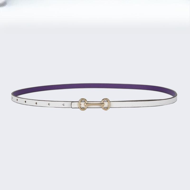 Narrow Belt Women's Fashionable Versatile Dress Belt Thin Decoration Retro Gold Buckle Summer Trousers