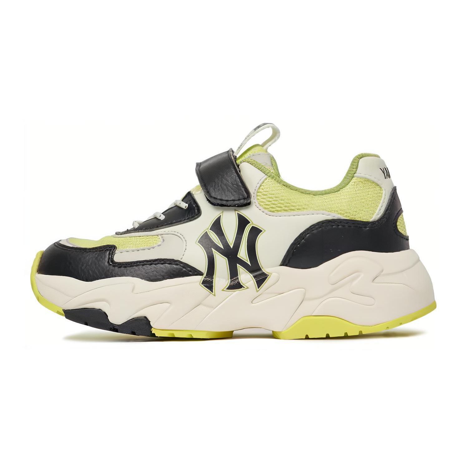MLB Big Ball Chunky Bequem Vielseitig Stoßdämpfend Langlebig Niedrig geschnitten Freizeit-Schuhe Kinder Sneaker Weiß Grün 7ASHC312N-50LAN 29.5 white