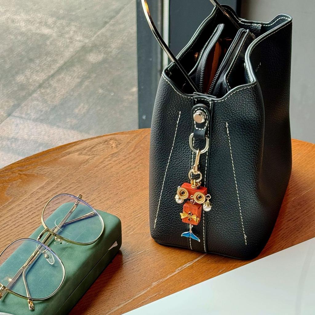 Handmade DIY Punk Bag Pendant Robot Mobile Phone Chain Keychain Tide Play Pendant Pendant Night