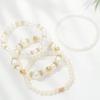 4pcs Women's Zircon Set Fashionable and Casual Artificial Zircon Bracelet Set, Suitable for Daily Wear and Holiday Gifts for Fri