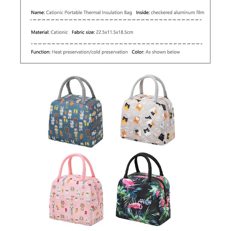 Insulated Lunch Bag Insulation Bento Pack Aluminum Foil Rice Bag Meal Pack Ice Pack Student Bento Lunch Handbag Insulation