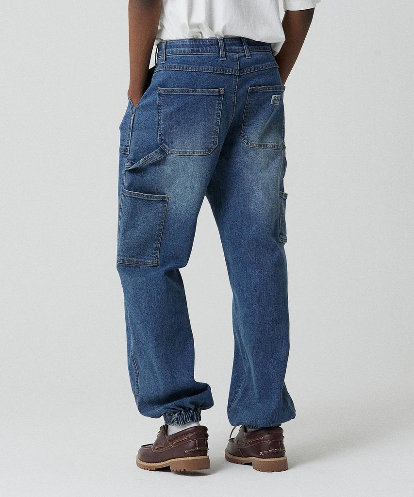 MAGOODGAN Jogger 7723 Carpenter Wide Fit Medium Indigo Denim Jogger Pants