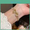 Fashion Zircon Double Layer Butterfly Charm Bracelet For Women Gift Wefare