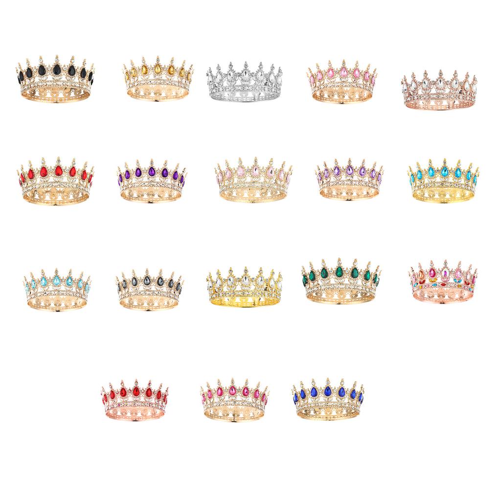 Women's Crown Adults Sparkling Headband Alloy Rhinestones Costume Hairpieces for Weddings Birthdays Proms and Pageants
