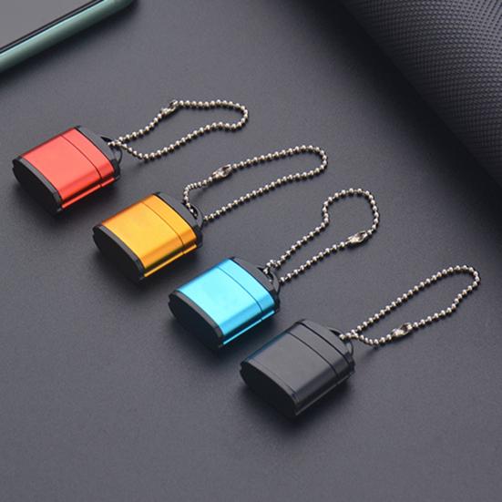 High-Speed USB Card Reader Portable Multi-Slot Adapter for TF/SD Cards, Plug-and-Play Fast Data Transfer Card Reader for Phone Computer Speaker