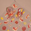 Redanco 5D Cartoon Embossed Nail Stickers - Year After Year, Fish and Persimmon Designs, 3D DR1596
