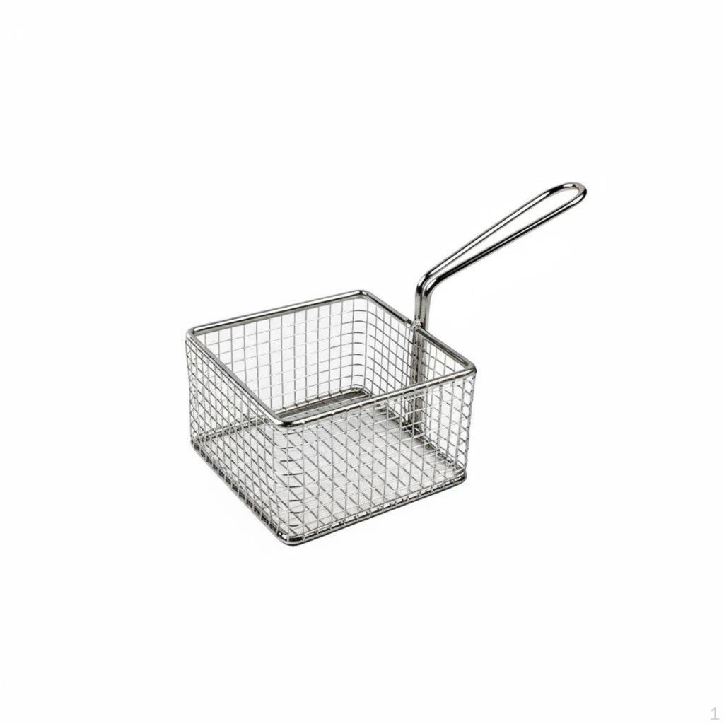 Mini Fry Basket Restaurant Design French Serving Rustproof Kitchenware for Chefs, Home