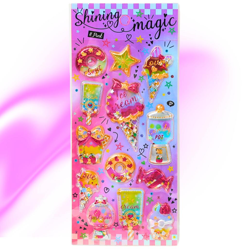 of Magical Girl Sparkly Drop Ecran Uru Deco Cute Decoration Stickers for Stationery Available Online [KOREWA] [Set 4] Stickers, Planners, Goods,