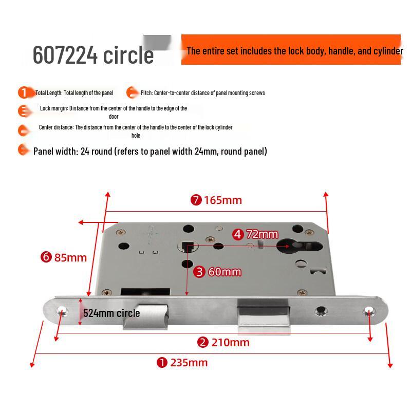 Aokewen 304 Stainless Steel Fire Door Lock