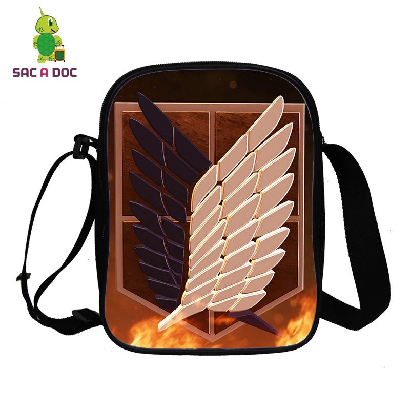 New Anime Attack on Titan Giant Shoulder Bag Full Color 3D Printed Messenger Bag
