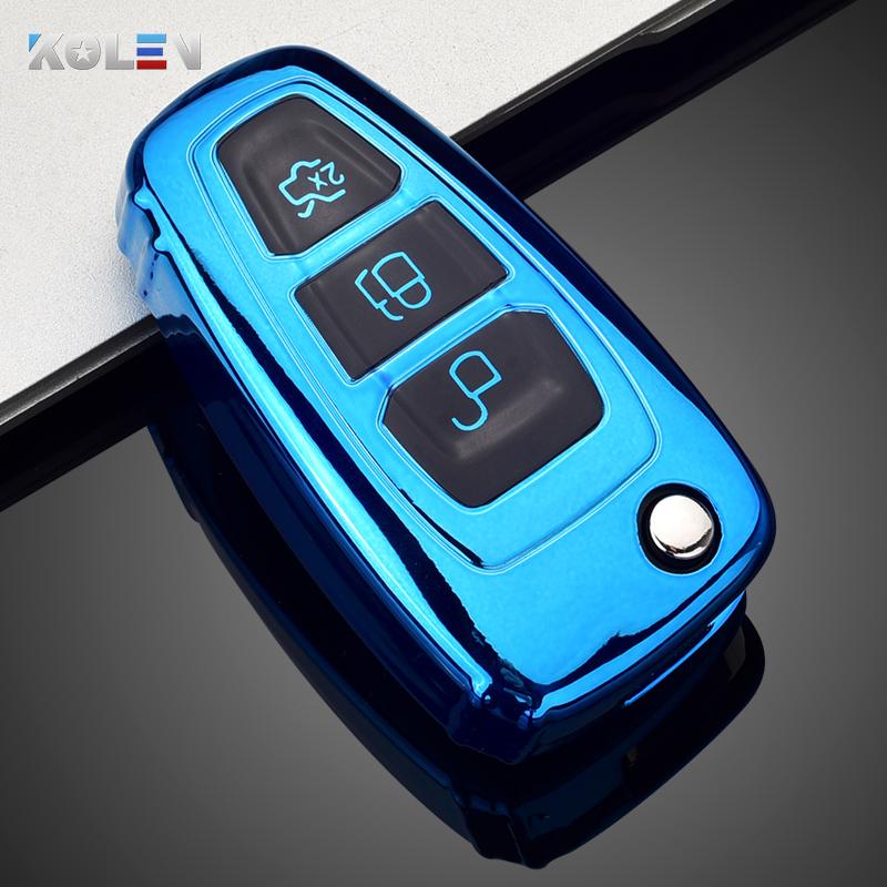 Soft Tpu Car Remote Key Case Cover For Ford Focus 2 3 Mk2 Mk3 Fiesta Mondeo Kuga Ecosport Ranger Auto Key Protect Holder Shell