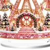 Bedroom Christmas Supplies 2D Acrylic Table Sign Carousels/Ferris Wheel/Tree Desktop Ornament Tree DIY Decor Holiday Decorative Plaque for