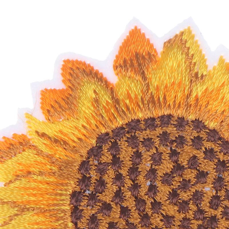 5 bucăți floarea soarelui cusut/calcat petice brodat pentru haine artizanale