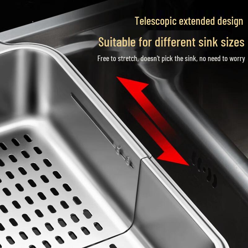 Expandable Stainless Steel Over-Sink Drainer Rack