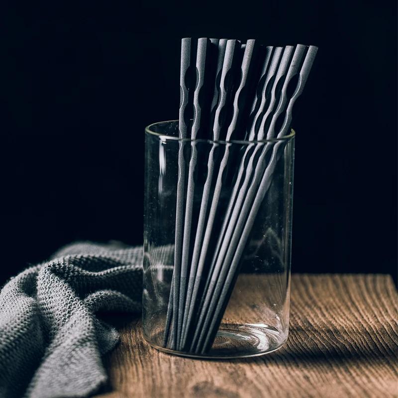 2 Paar chinesische kreative Essstäbchen aus Legierung, Essgeschirr im japanischen Stil mit Spitze, rutschfeste Haushaltsessstäbchen