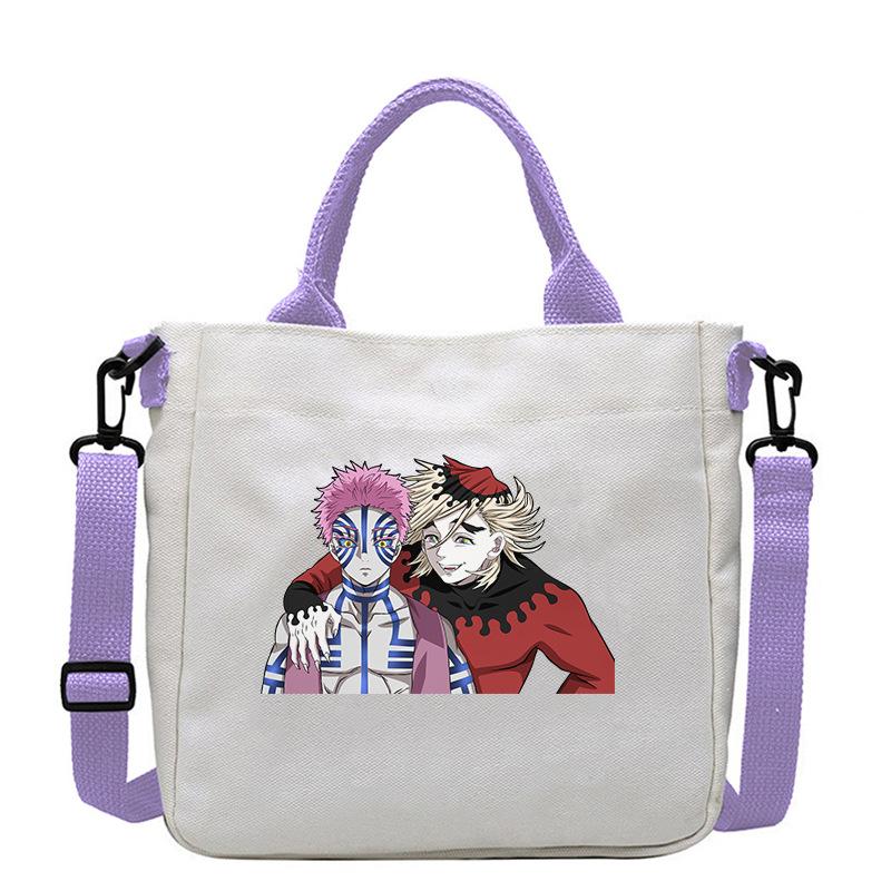

Japan cartoon comics Akaza Demon Slayer Print Canvas Shoulder Bag Women s Commuter Bag Handbag 7553 23x23x5CM