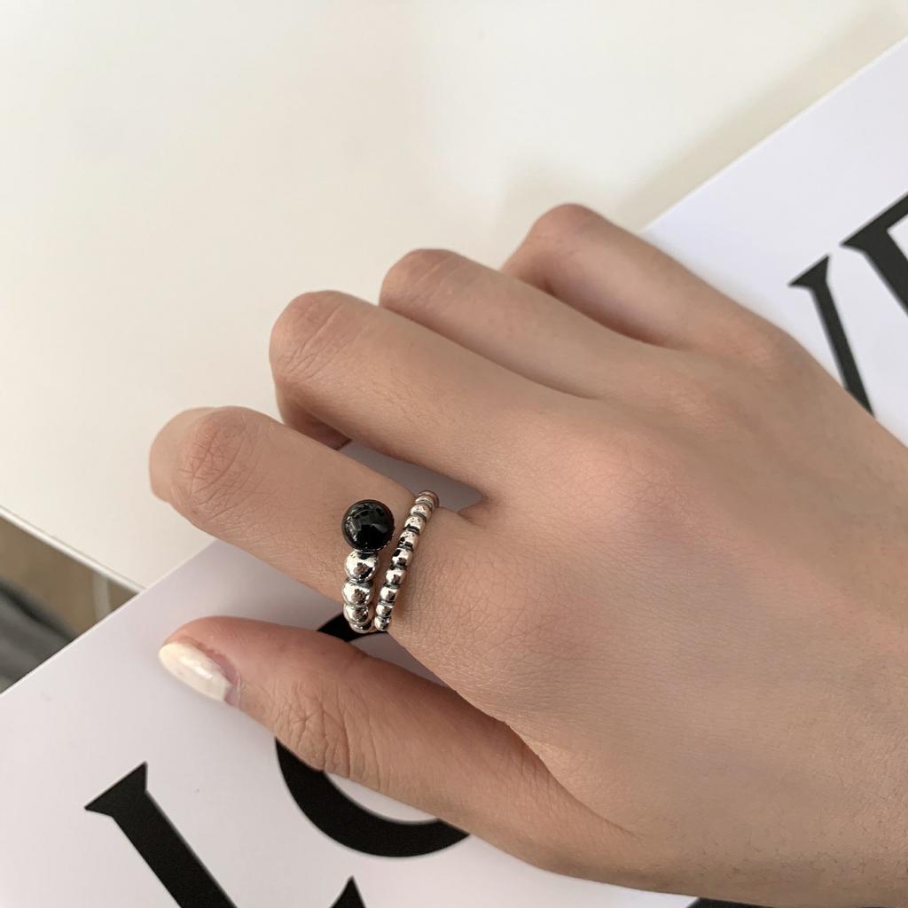 VENTFILLE 925 Sterling Silver Moon Tassel Opening Female Fashion Ins Ring Dropship Wholesale