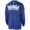 Nike Sacramento Kings Logo Design Comfortable Pullover Long Sleeve Basketball Shirt Men Tops Blue FB3608-495