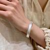 Simple Brushed Wide-sided Matte Bracelet 925 Silver 2025 New Niche Design Light Luxury Premium Open Bracelet