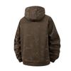 Men's Winter Fashion Casual With Thick Lambskin Fleece Hooded Cardigan Jacket