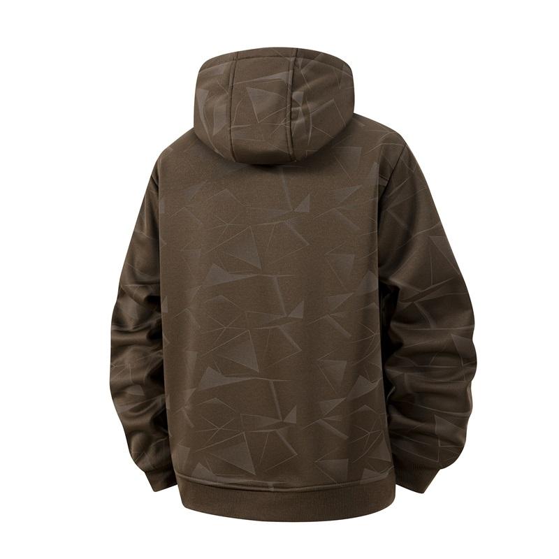 Men's Winter Fashion Casual With Thick Lambskin Fleece Hooded Cardigan Jacket