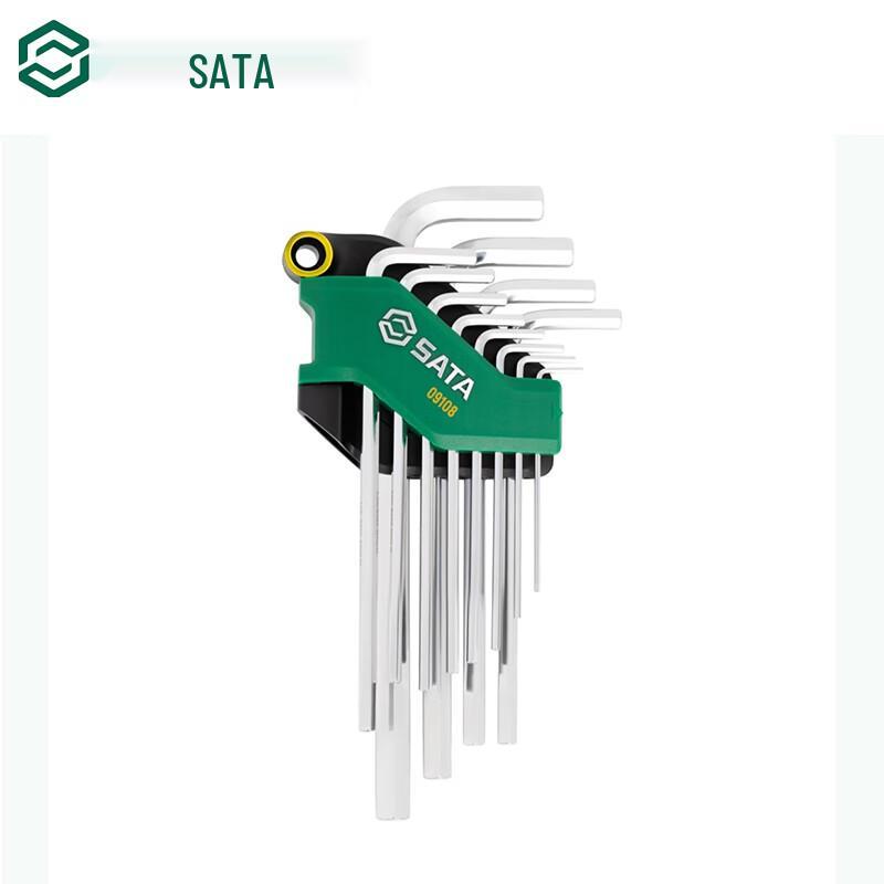 SATA 09108 12-Piece Imperial Extra-Long Hex Key Set