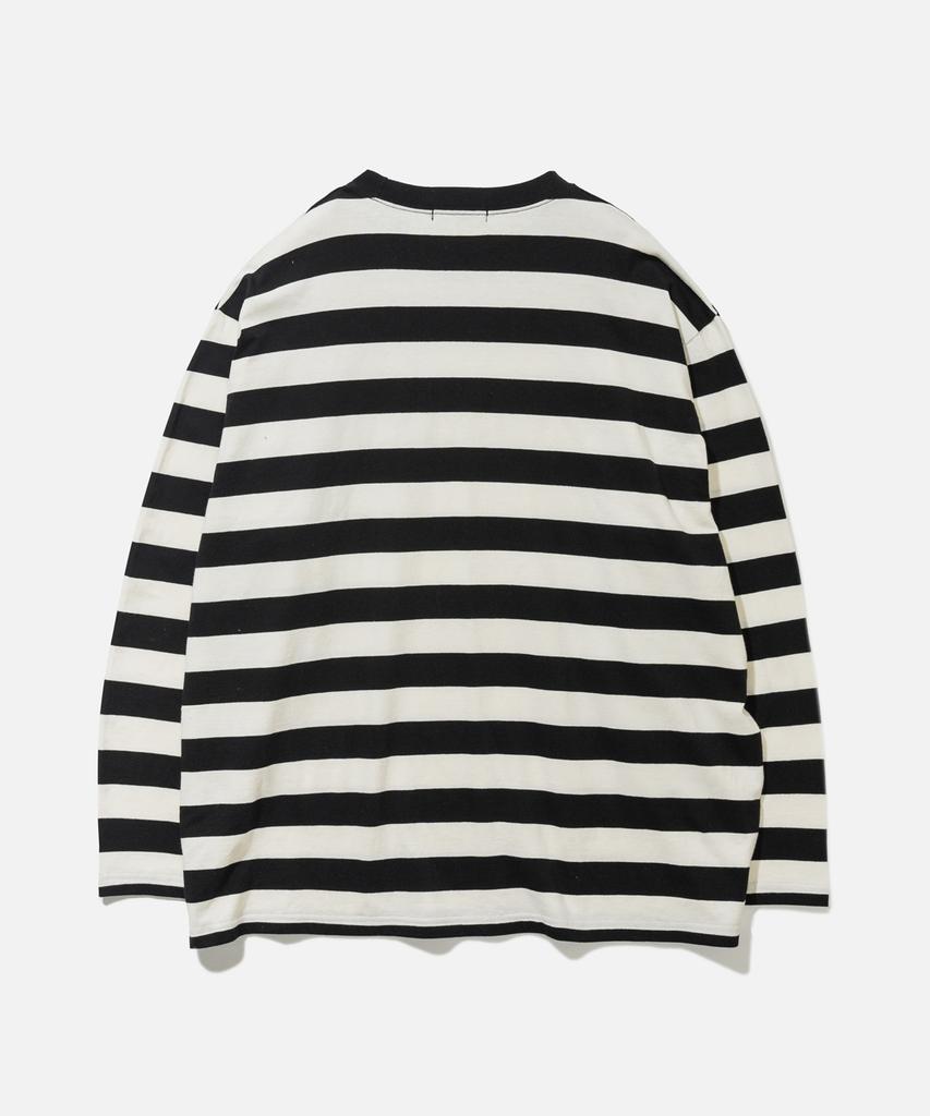 VASTIC Oversized Striped Long Sleeve_Black / White