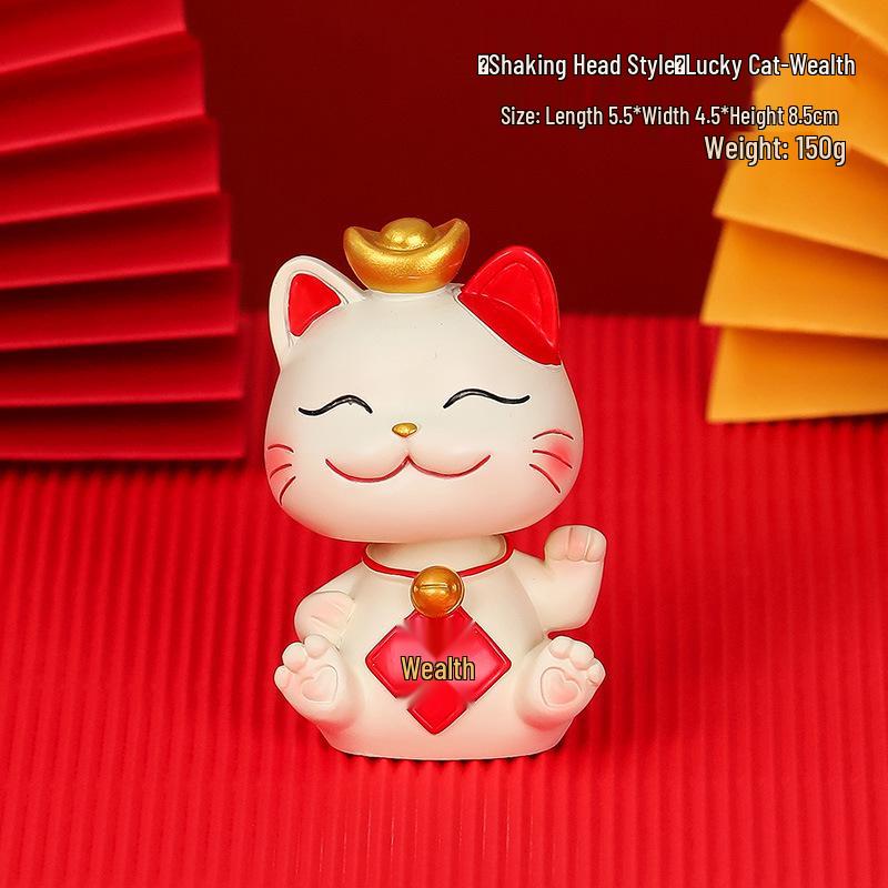 Lucky Cat Resin Mobile Holder - Cute Office Desktop Decoration Gift