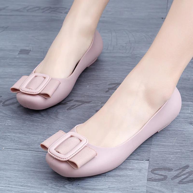 Fashion 2024 New Women's Sandals Solid Color Flat Bottom Fashion Round Head Summer Outerwear Daily Casual Flat Bottom Single Shoe