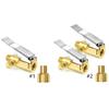 Pack of 1/2 Brass Air Chuck Adapters Locking Feature for Valves Ideal for Travel Kits and Automotive Repair