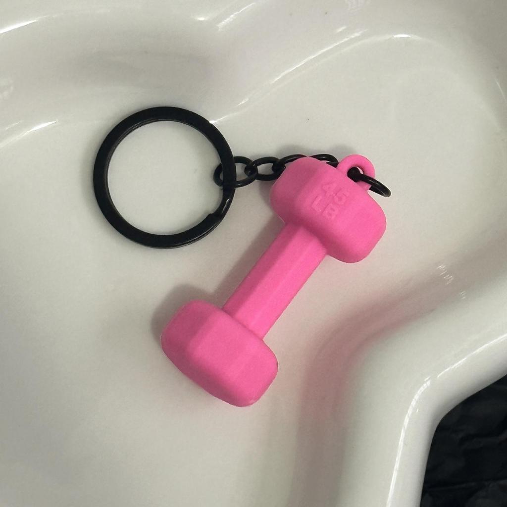 Miu Series Dumbbell Plate Keychain: Trendy Fitness Accessory & Sports Jewelry Gift