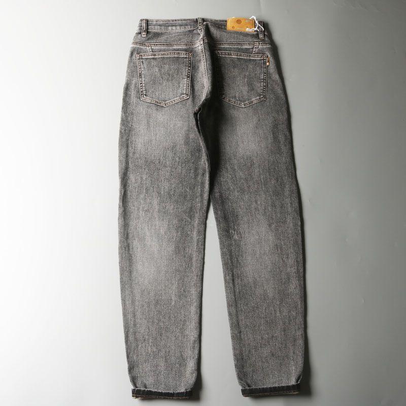 Clearance Export Surplus Summer Thin Smoke Gray Stretch Jeans for Men, Korean Style Trendy Straight Loose Casual Pants