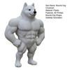 3D Printed Muscle Dog Ornament Plastic Muscular Dog Statue Figurine Home Office Desktop Decoration Fitness Enthusiasts Gift