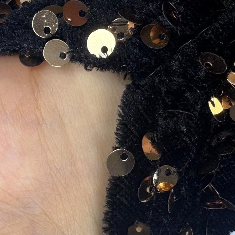 Eleganti Guanti Lunghi con Paillettes Stile Francese per Matrimoni, Balli di Fine Anno per Donne e Ragazze Tema Anni '20 Opere Musicali Danza